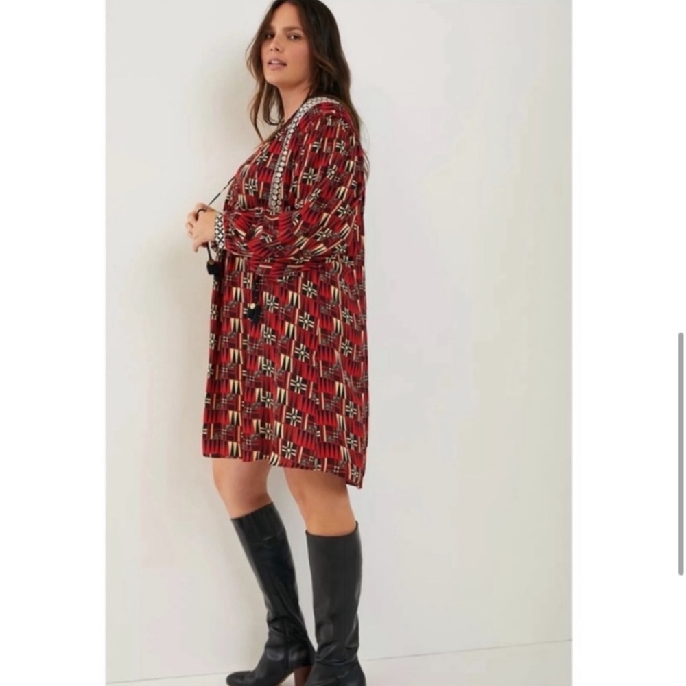 Verb Pallavi Singhee (Anthropologie) Sarah Tunic Dress SZ 1X EUC - Picture 2 of 9